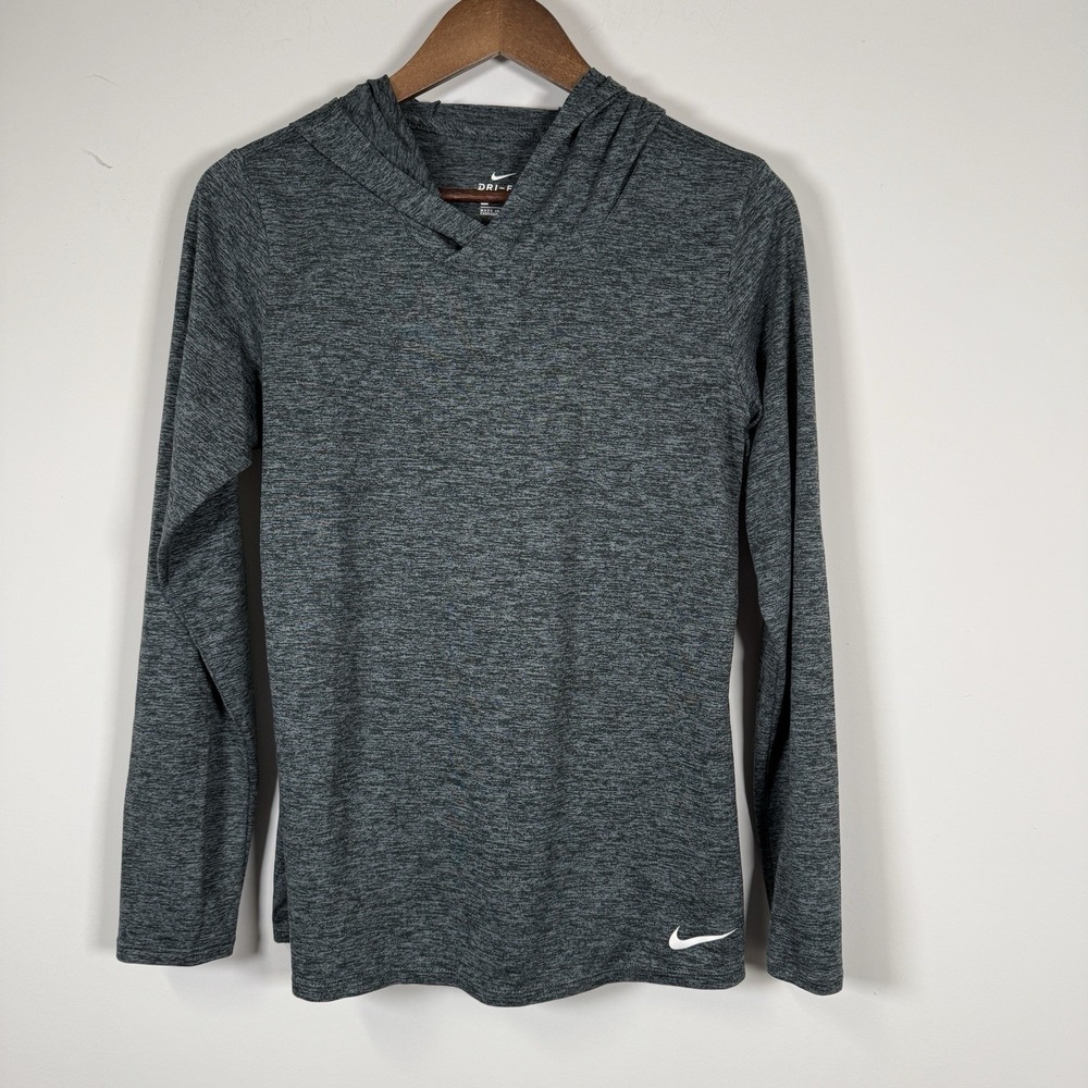 Nike Dri-Fit Women's Long Sleeve Shirt‎ Hooded Size Medium Casual Athletic
